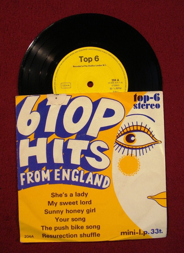 6 Top Hits From England 7" EP: My sweet lord / She’s a lady, Ophalen of Verzenden, Gebruikt, Pop