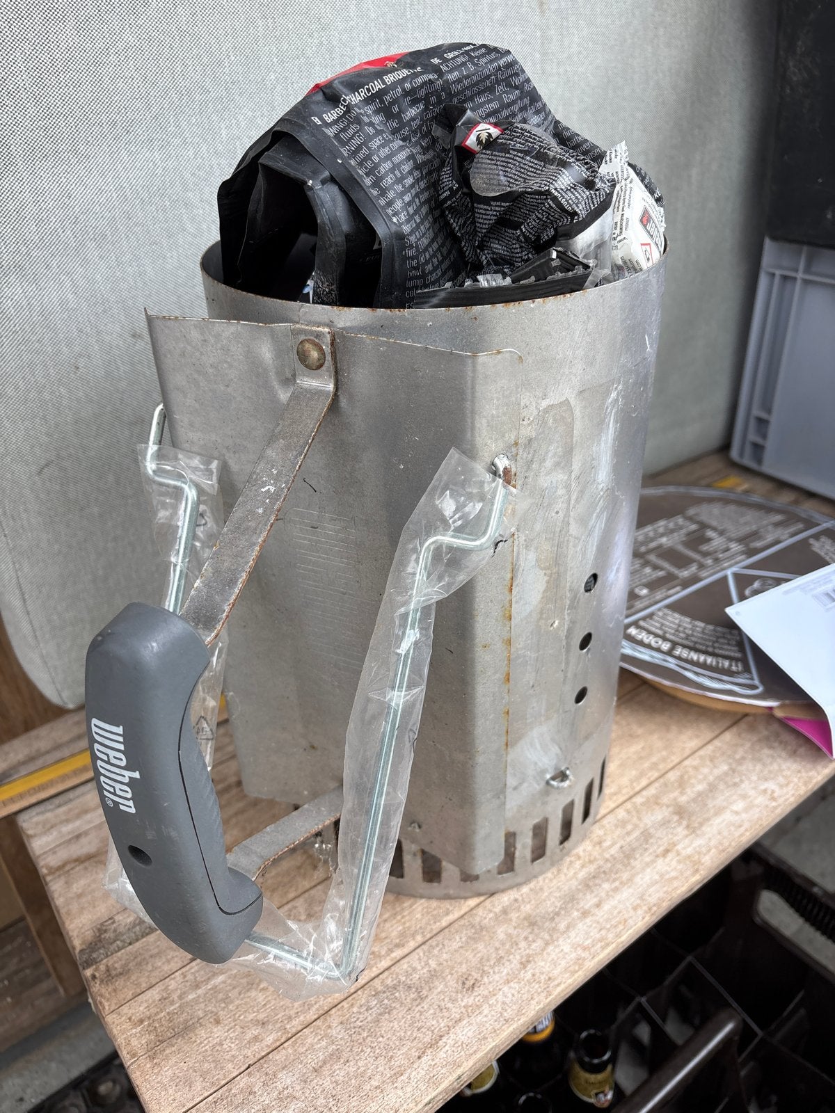 Weber Rapidfire Houtskoolstarter - nooit gebruikt, Ophalen of Verzenden, Gebruikt