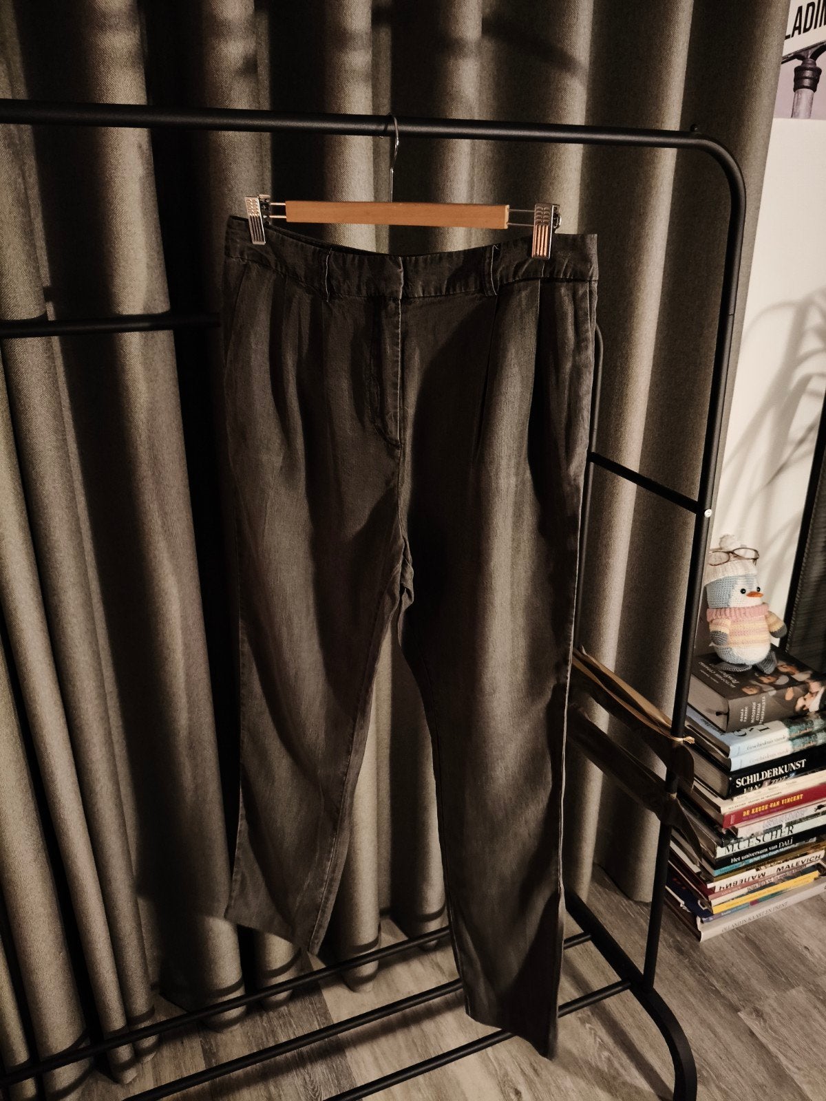 Samsøe & Samsøe Combe Broyar Grijze Broek Maat M, Maat 38/40 (M), Samsøe & Samsøe, Ophalen of Verzenden, Zo goed als nieuw
