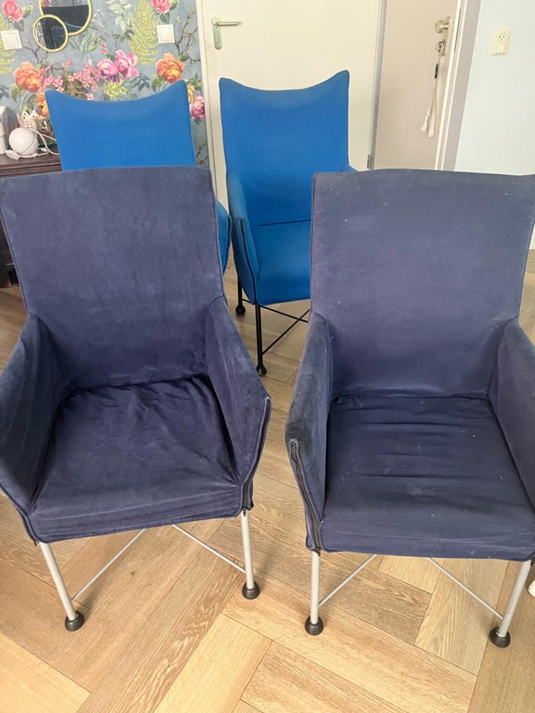 Montis Chaplin eettafelstoelen - Gebruikt, Ophalen, Gebruikt, Twee, Blauw