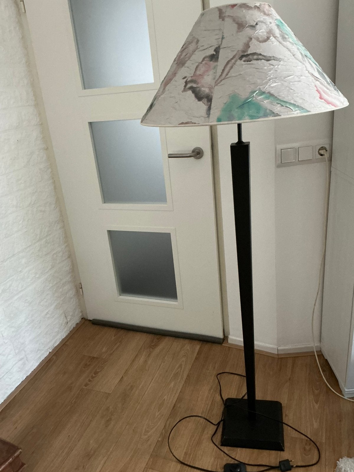 Staande lamp, Huis en Inrichting, Lampen | Vloerlampen, Ophalen of Verzenden, Gebruikt, Hout, 150 tot 200 cm