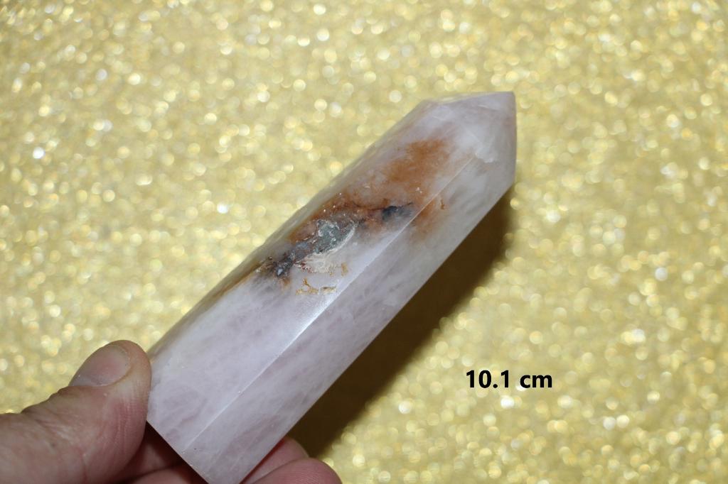 Obelisk Rose kwarts(3x), Ophalen of Verzenden, Mineraal