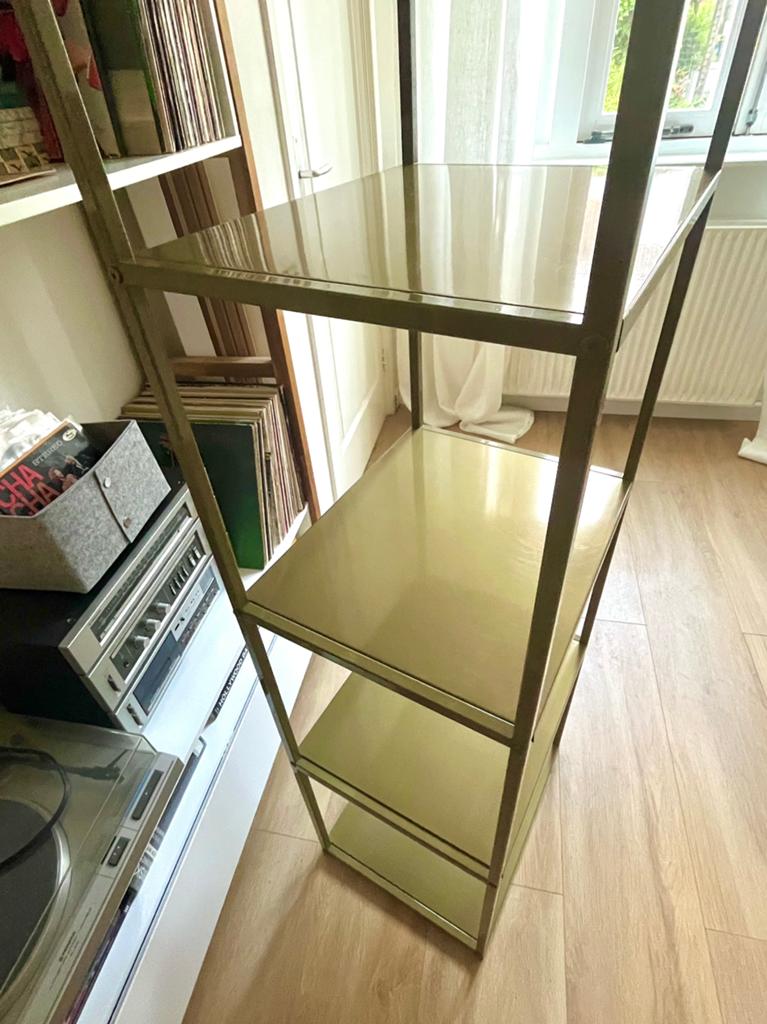 Open metalen kast - Metal green shelves, Huis en Inrichting, Ophalen, Zo goed als nieuw