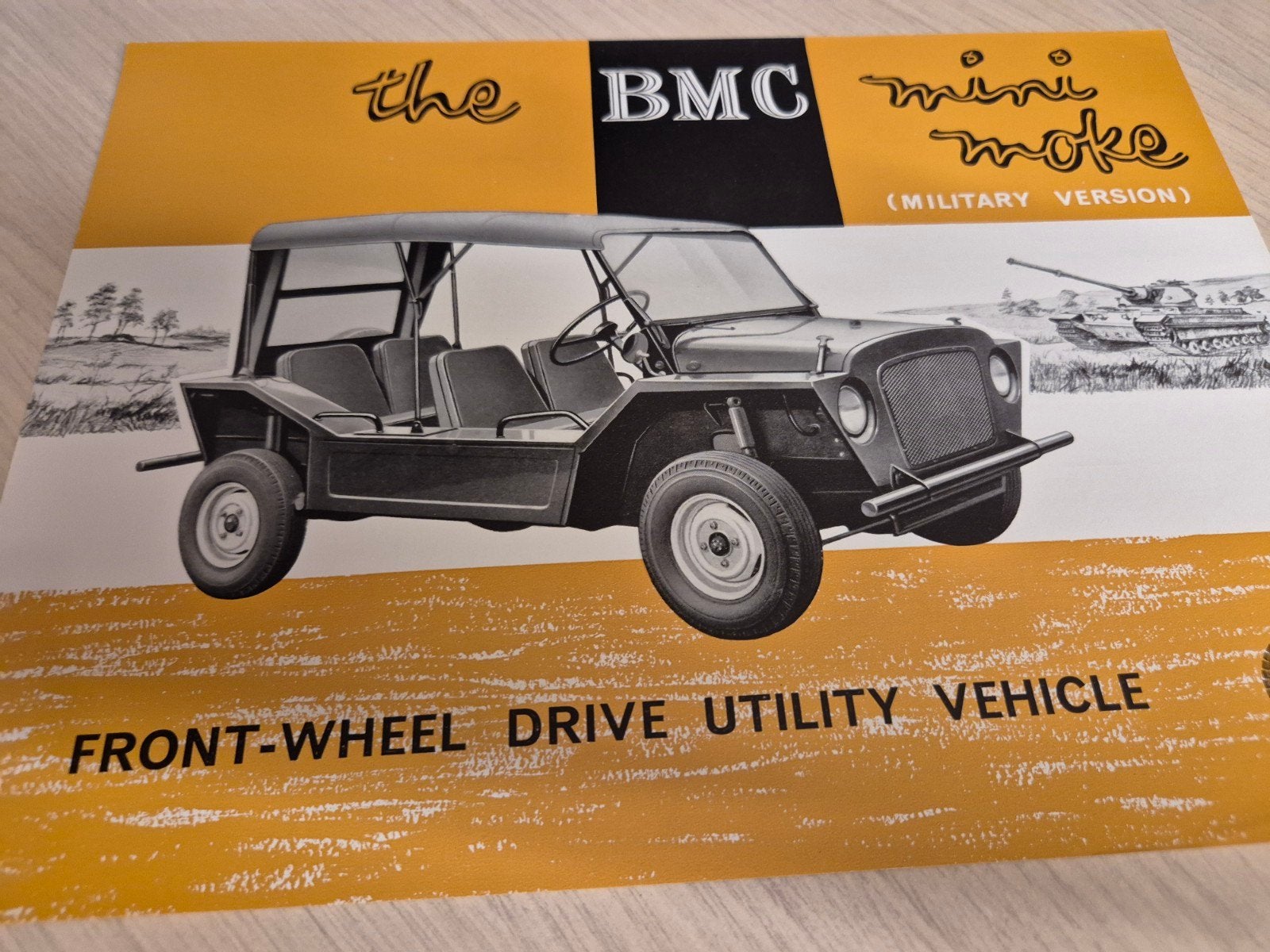 echt zeldzame MINI Mooke jeep leger uitvoering brochure izgs, Ophalen of Verzenden, Overige merken