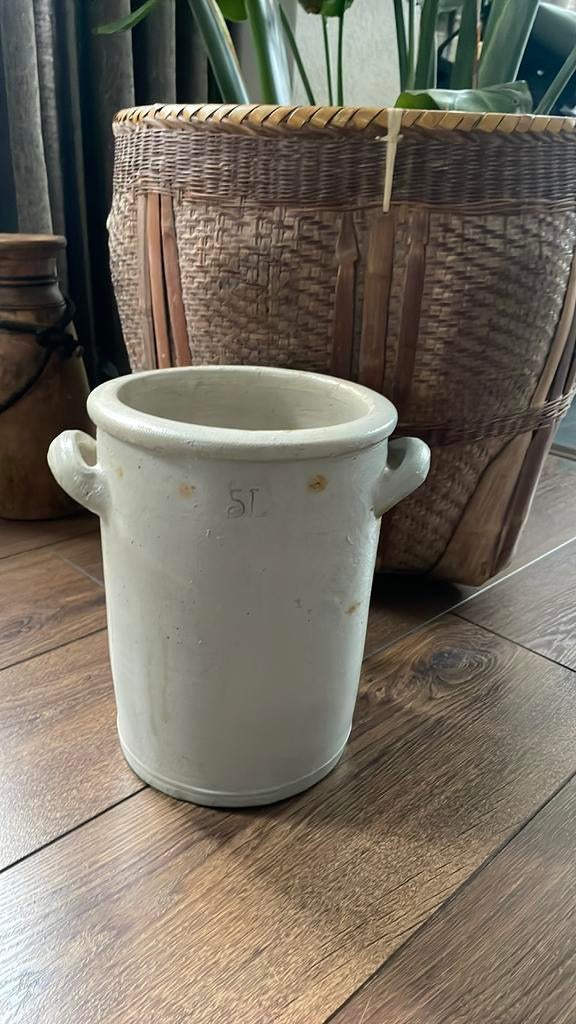 Brocante gres pot 5 liter, Antiek en Kunst, Curiosa en Brocante, Ophalen