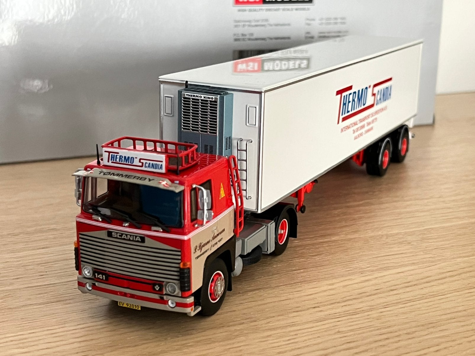 Tekno Scania 141 V8 PBA Bjarne Andersen, Ophalen of Verzenden, Zo goed als nieuw, Bus of Vrachtwagen, Tekno