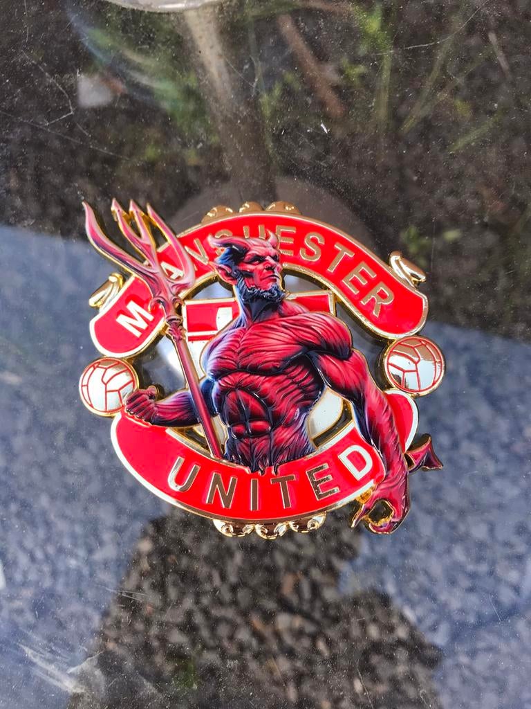 Manchester United reclame badge, Ophalen of Verzenden, Zo goed als nieuw, Reclamebord