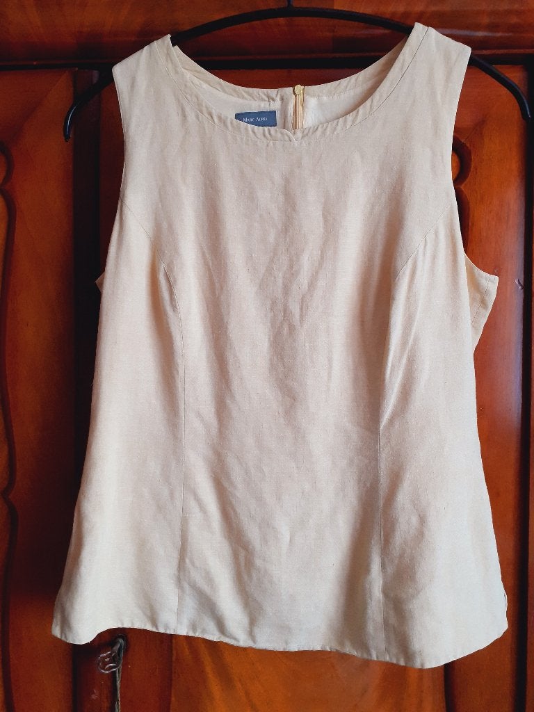 linnen zomerblouse, botergeel, mt 40 van Marc Aurel, Maat 38/40 (M), Marc Aurel, Geel, Ophalen of Verzenden