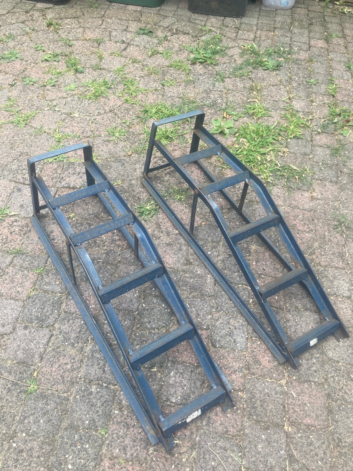 Set van 2 stevige oprijbokken voor de auto, Ophalen, Gebruikt