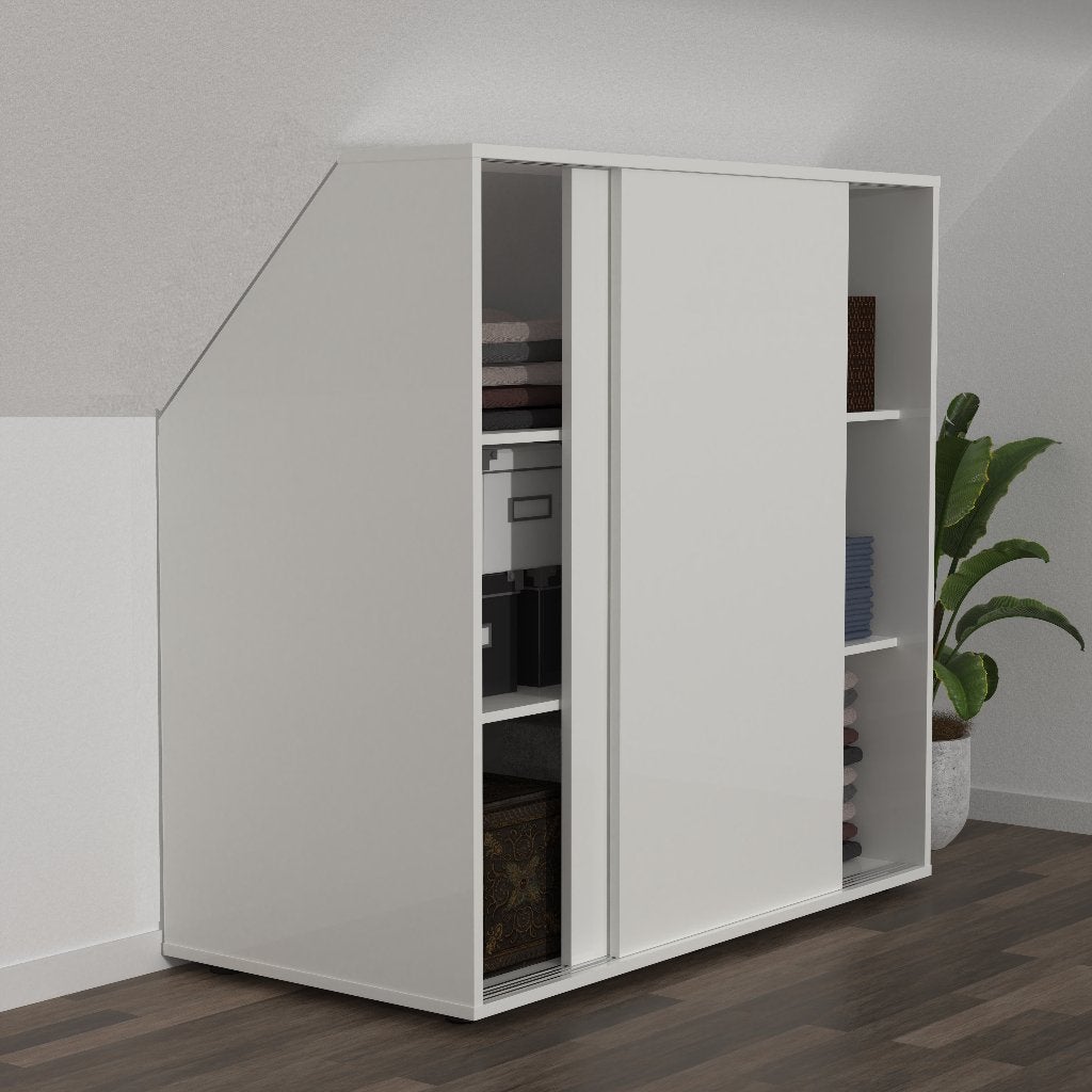 Kledingkast schuine wand zolder slaapkamer schuifdeuren, Ophalen, Overige materialen, Met deur(en), Nieuw