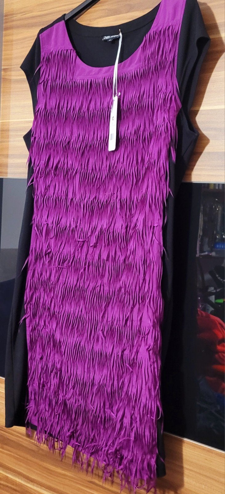 DIDI! pretty different jurk met franjes - Maat XL, Kleding | Dames, DIDI! pretty different, Paars, Maat 46/48 (XL) of groter, Nieuw