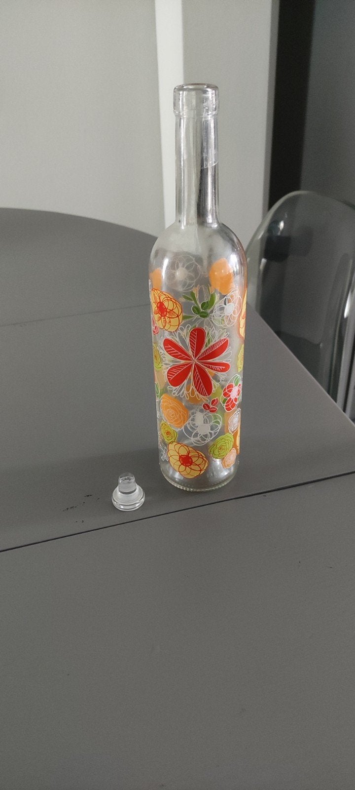Decoratieve multifunctionele fles met bloemenprint, Ophalen of Verzenden