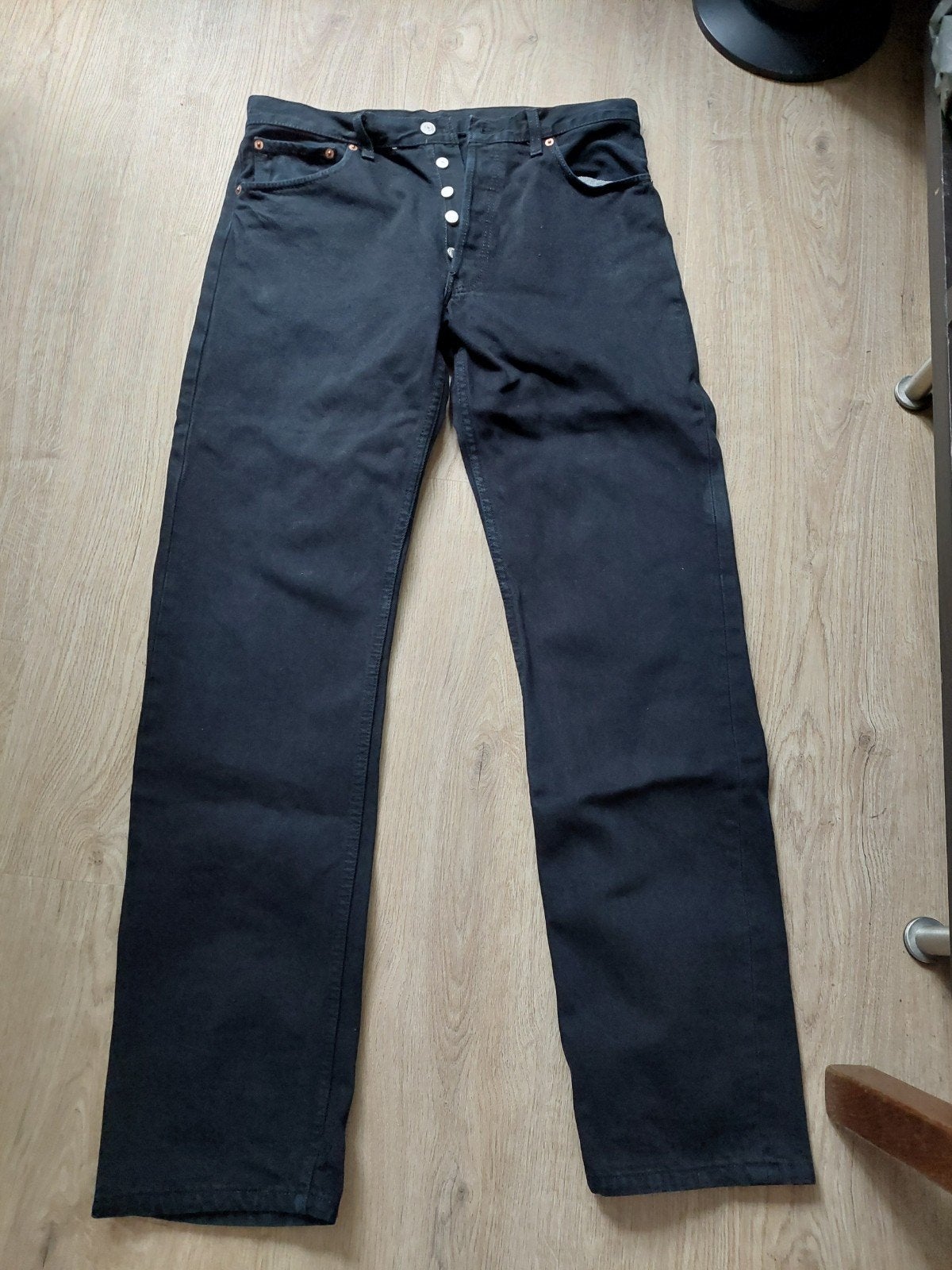Levi 501 , W34 L34, zwart, straight leg, goede staat, Verzenden, Zwart, Zo goed als nieuw, W33 - W34 (confectie 48/50)