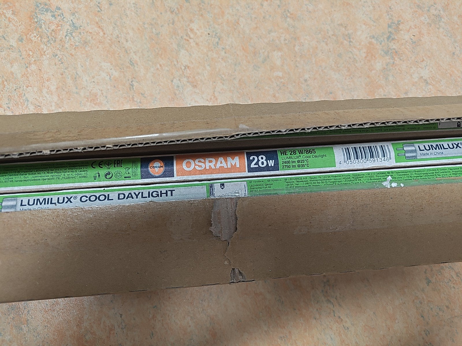 20x OSRAM LUMILUX TL-buis 28W/865 Cool Daylight, Wit, Osram, G13 (TL), Nieuw