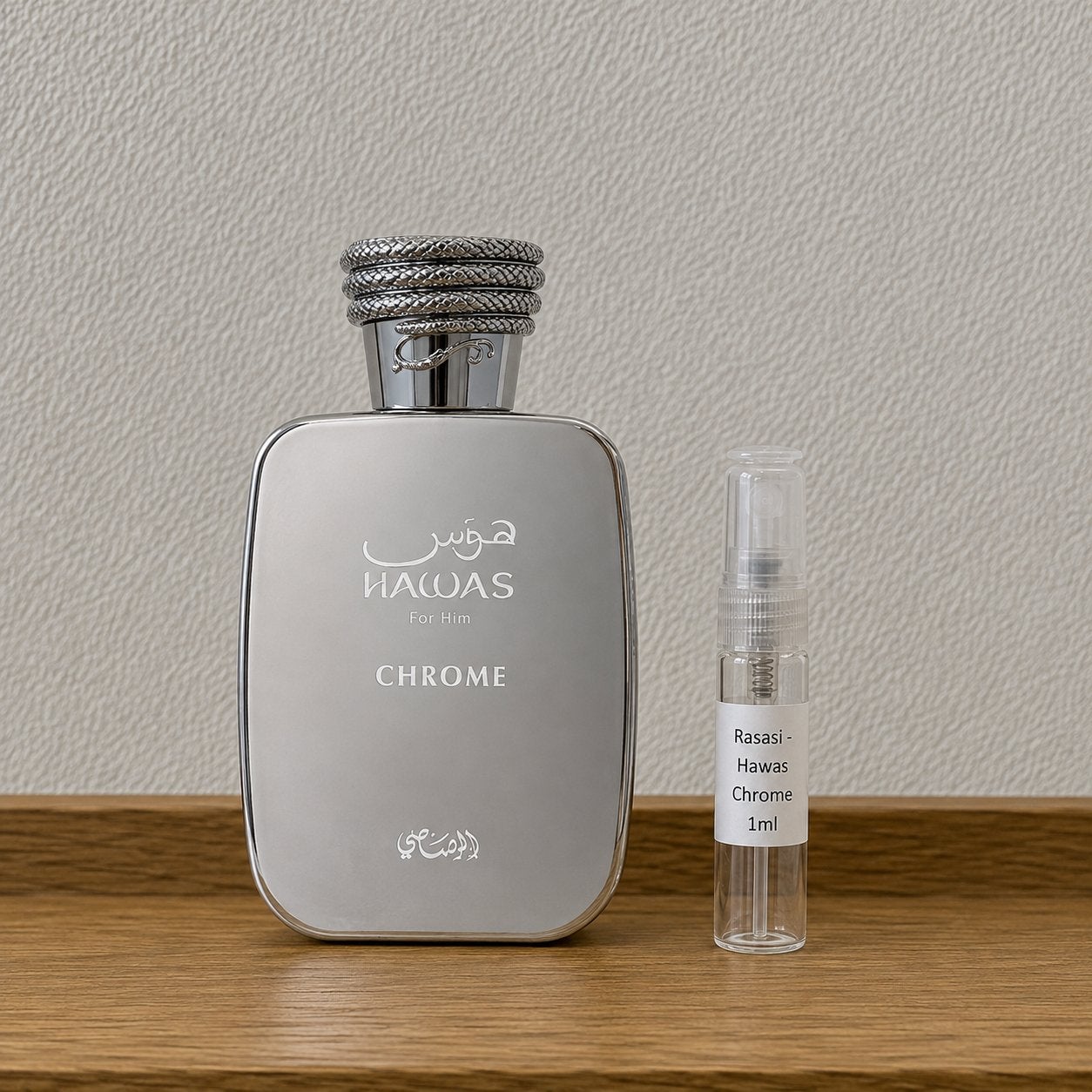 Rasasi - Hawas Chrome 1ml samples, Ophalen of Verzenden, Zo goed als nieuw