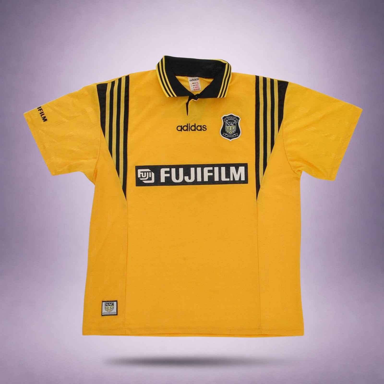 Vintage Adidas NAC Breda voetbalshirt - Geel/Zwart, Kleding | Heren, Maat 48/50 (M), Geel, Ophalen of Verzenden, Voetbal