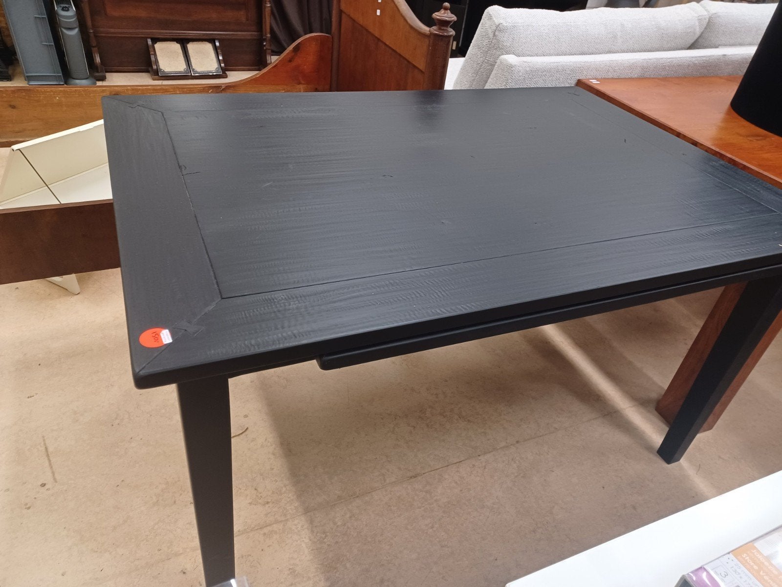 zwarte eiken tafel, Huis en Inrichting, Ophalen, 50 tot 100 cm, Rechthoekig, Nieuw