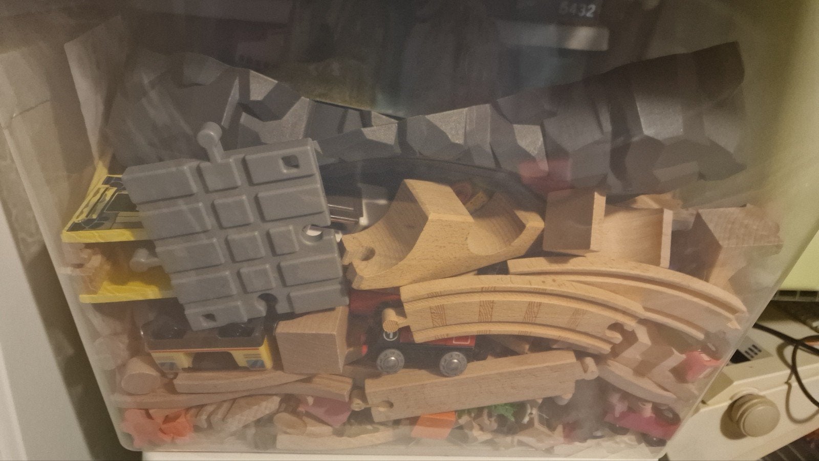 Grote set houten treinbaan, Kinderen en Baby's, Speelgoed | Houten speelgoed, Ophalen