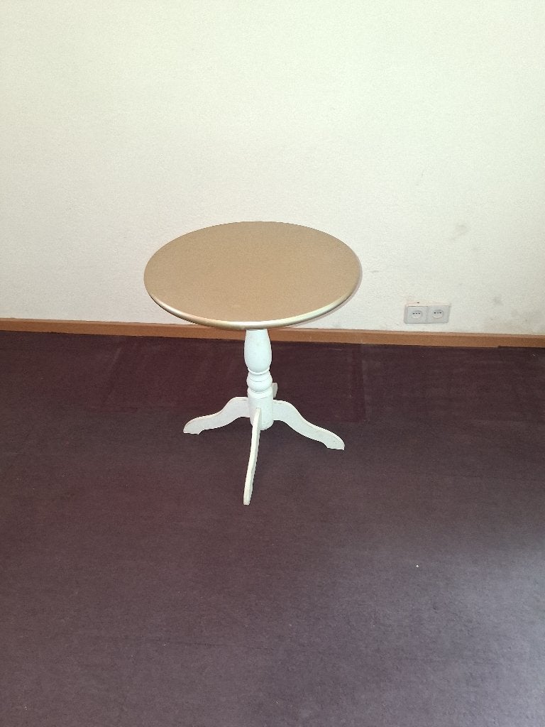 Bijzettafel, Minder dan 55 cm, Gebruikt, Rond, Hout