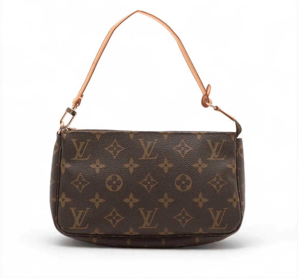 Louis Vuitton Monogram Pochette 21, Sieraden, Tassen en Uiterlijk, Tassen | Damestassen, Zo goed als nieuw, Avondtasje, Bruin
