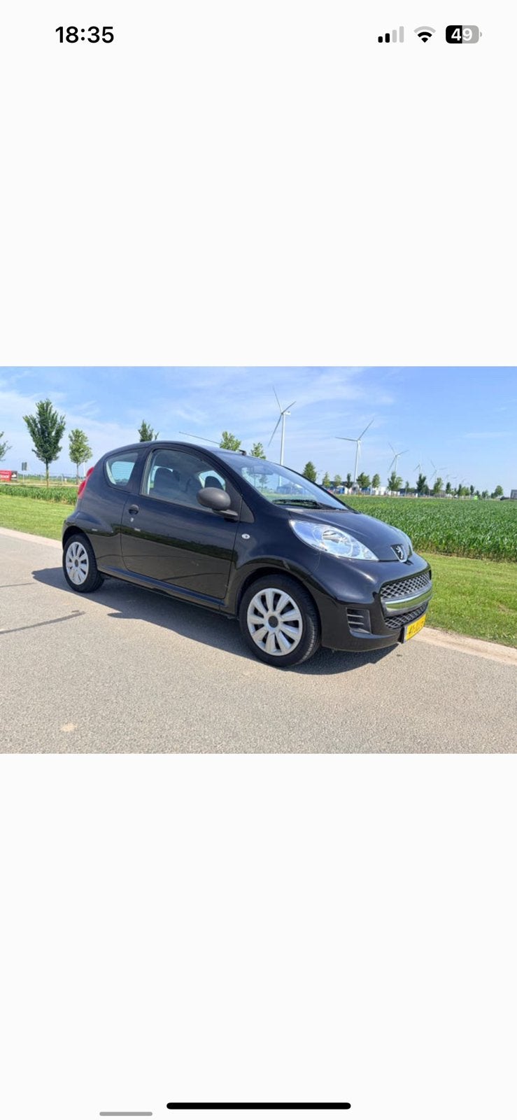 Peugeot 107 1.0 12V 2009 - 1e eigenaar - Nieuwe APK- NAP, Voorwielaandrijving, Stof, Zwart, 4 stoelen