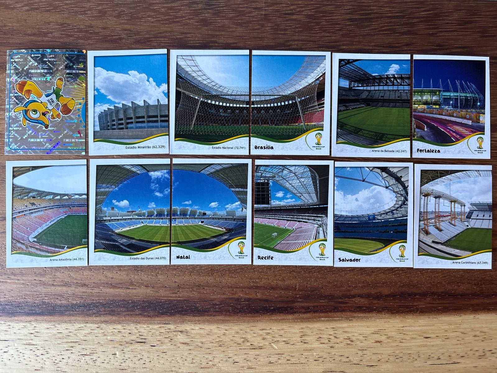 Panini WK 2014 Brazilië Stadion Stickers en Plaatjes, Ophalen of Verzenden, Zo goed als nieuw, Stickers en Plaatjes
