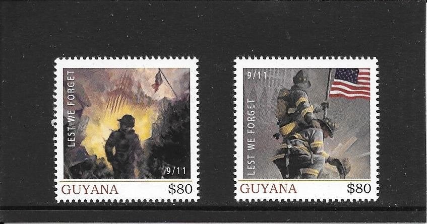 Guyana aanslag 9/11, Ophalen of Verzenden, Postfris, Zuid-Amerika