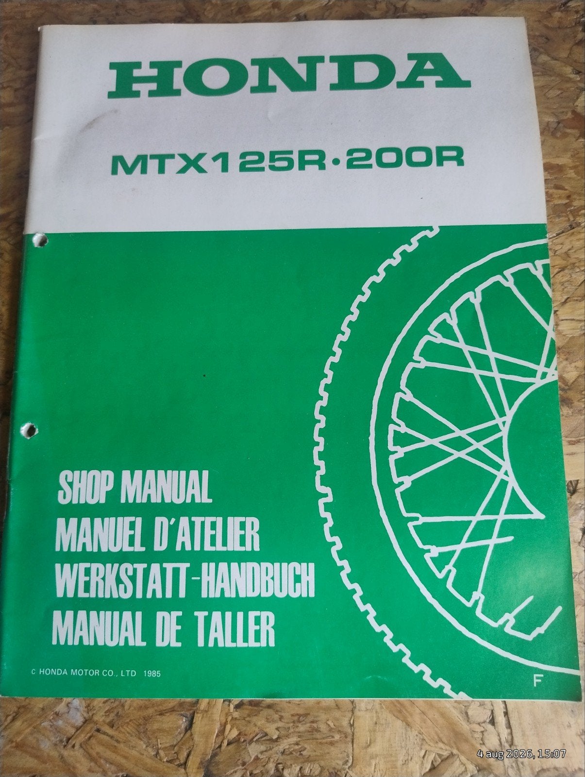 Honda MTX125R-200R  addendum Werkplaatshandboekje 1985, Verzenden, Honda
