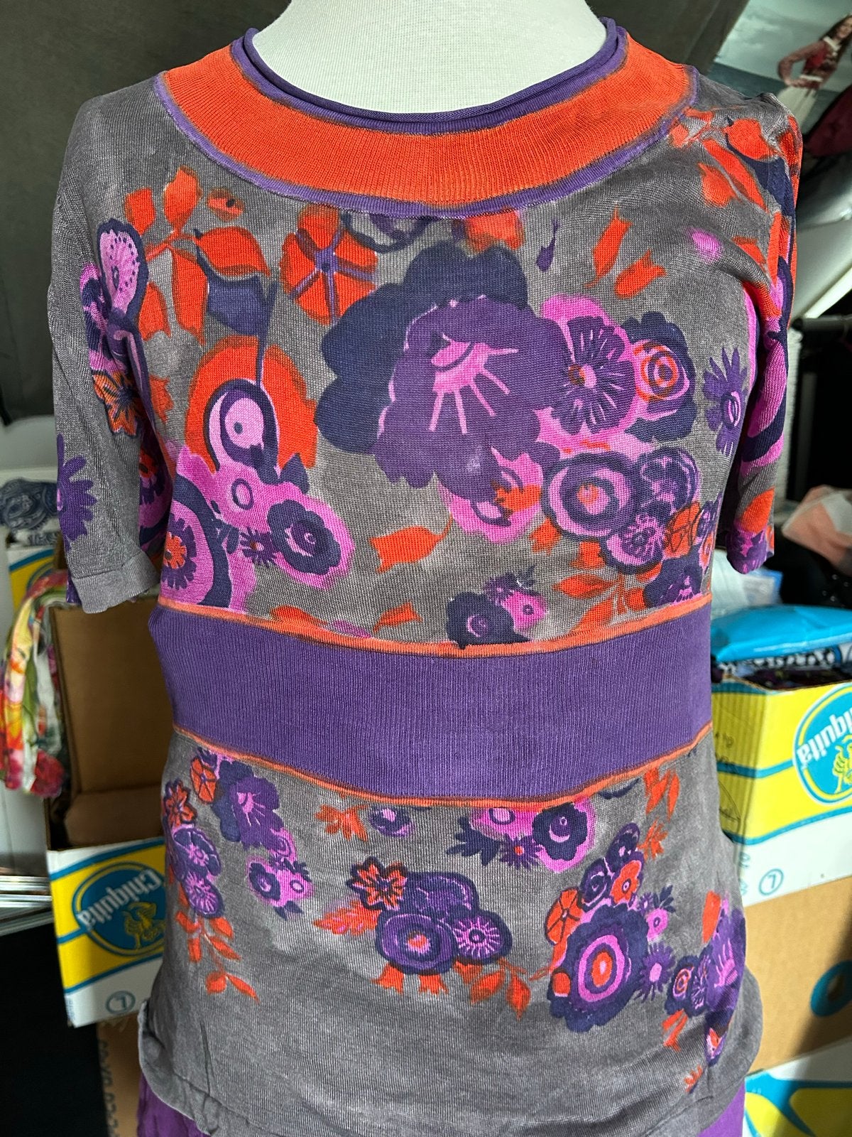 Caroline Biss Trui Paars Rood - Mooie Kwaliteit, Kleding | Dames, Paars, Maat 42/44 (L), Ophalen of Verzenden, Korte mouw