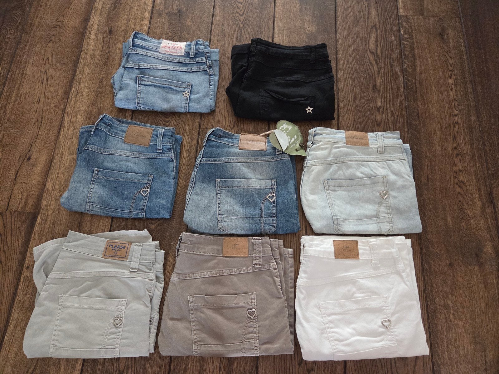 please en jewelly korte broeken maat L 40 8x, Maat 38/40 (M), Kort, Blauw, Nieuw