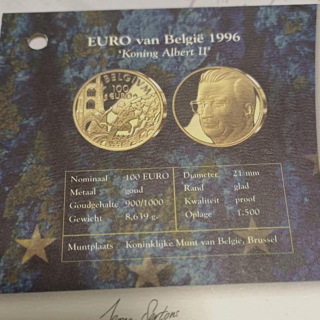 Goud 900/1000, Postzegels en Munten, Munten | Europa | Euromunten, Ophalen of Verzenden, Overige landen, Overige waardes