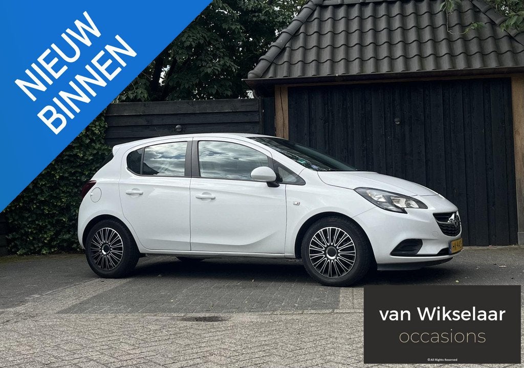 Opel Corsa 1.0 Turbo Edition 2015 5-DEURS/CARPLAY/CAMERA, Voorwielaandrijving, Stof, Gebruikt, Origineel Nederlands