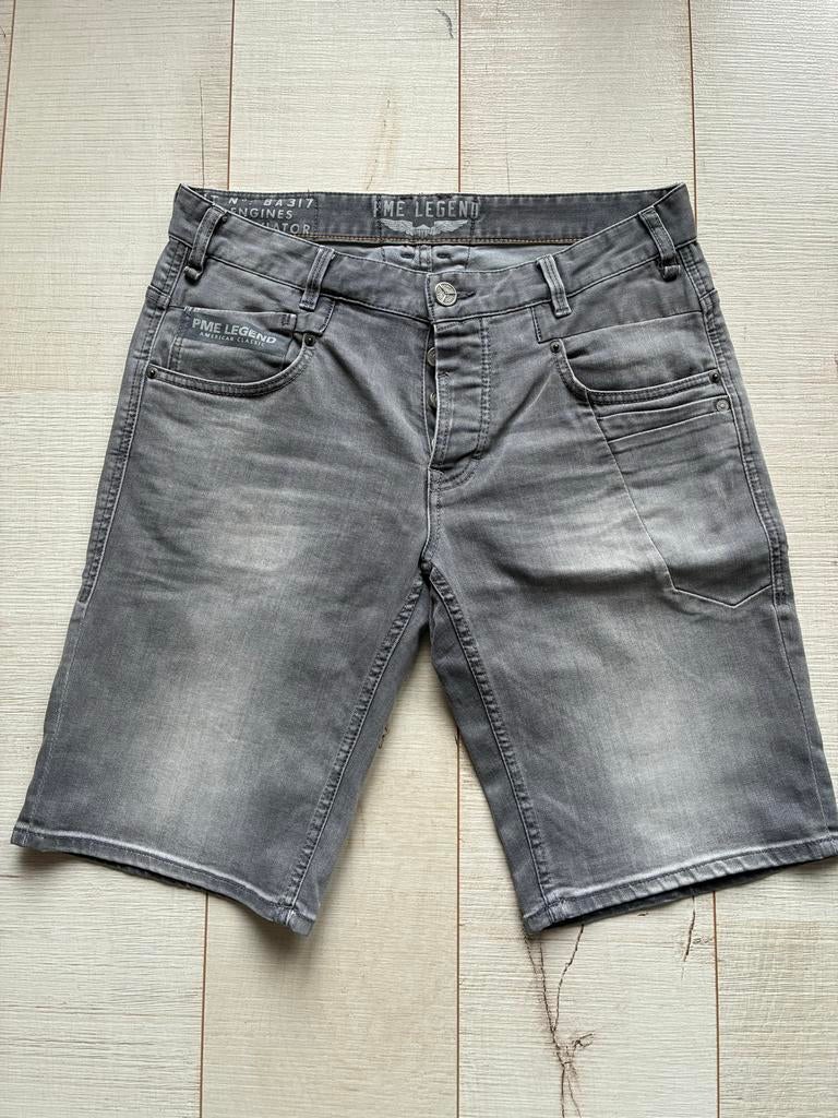 PME Legend Aviator Grijs Jeans Shorts Maat 31, Verzenden, Gedragen, Grijs, W32 (confectie 46) of kleiner
