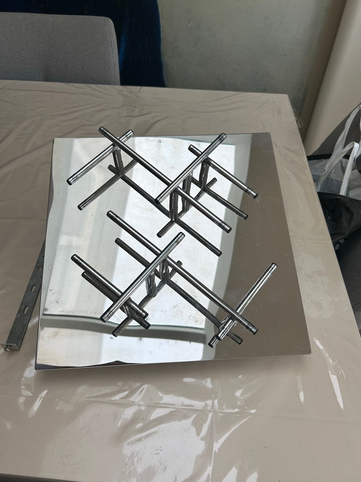Moderne Plafondlamp Ruben met G4 fittingen, Zilver, Gebruikt, Modern, Ophalen of Verzenden