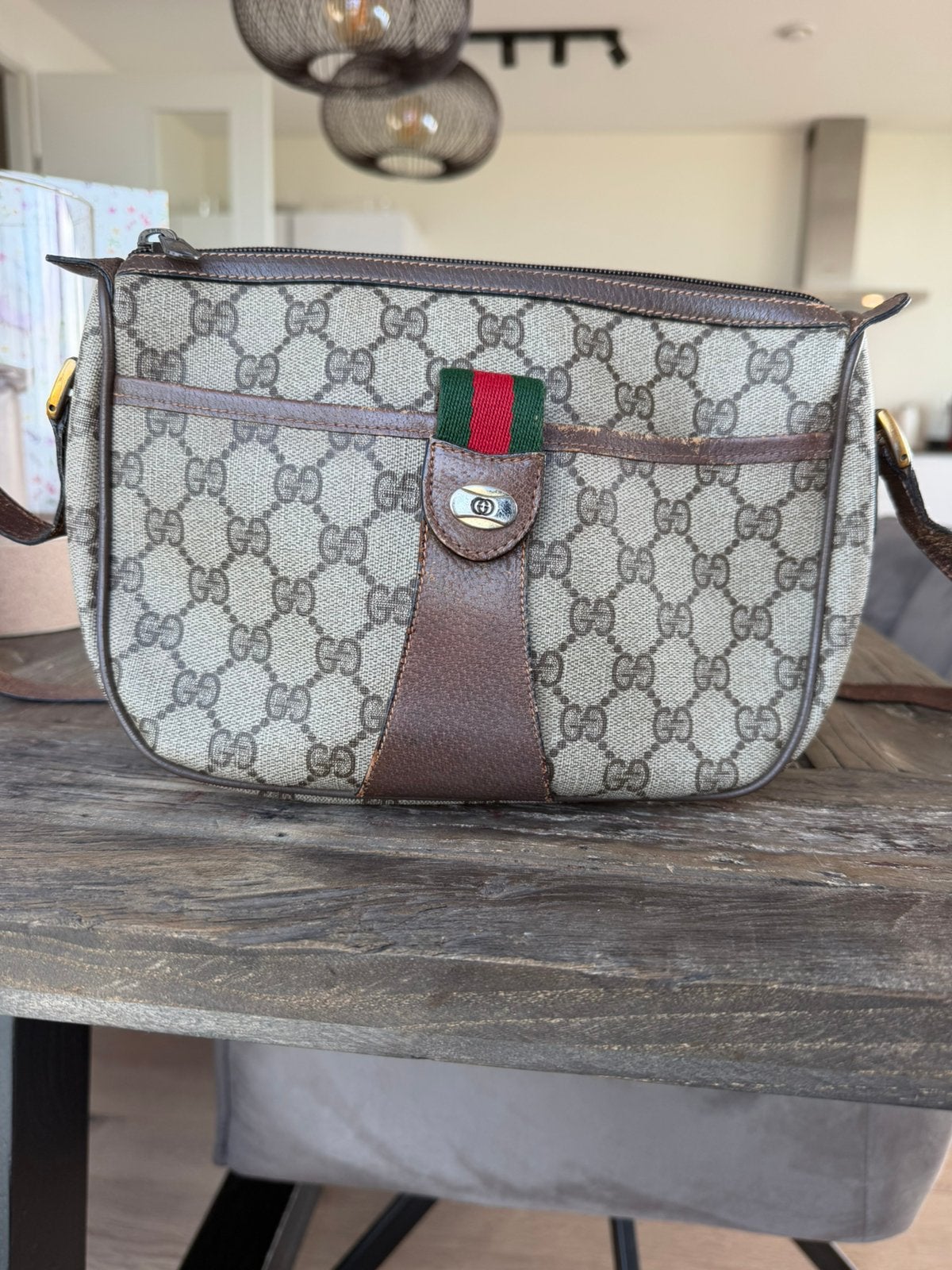 Gucci tas, Ophalen, Zo goed als nieuw, Beige, Schoudertasje