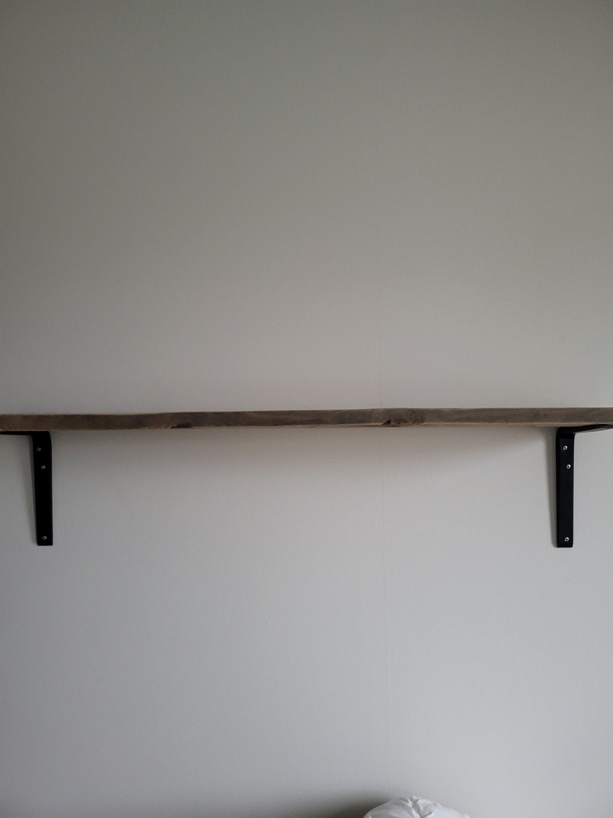 Houten wandplanken met zwarte beugels, Huis en Inrichting, Ophalen, Gebruikt