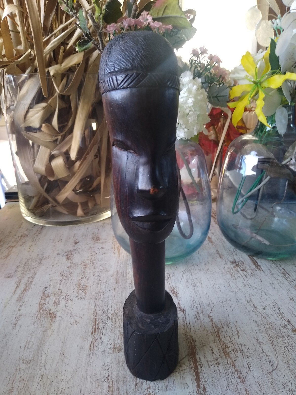 Houtsnijwerk ebbenhout Afrika, Houtsnijwerk, Ophalen of Verzenden, 20 - 50 cm, Hout