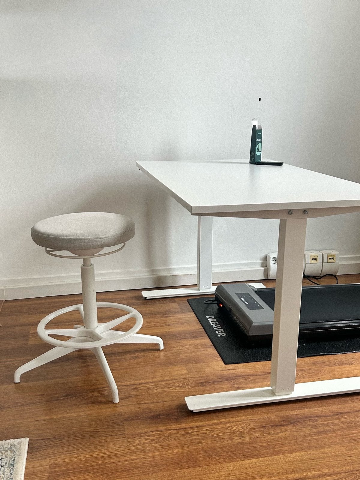 IKEA LIDKULLEN Zit-sta kruk / stoel (Gunnared beige), Ophalen of Verzenden, In hoogte verstelbaar, Gebruikt