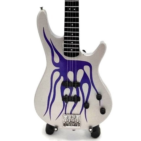 Robert Trujilo Metallica flame miniatuur gitaar 25cm deco, Info@deconoord.nl, Deco Noord, Nieuw, Ophalen of Verzenden