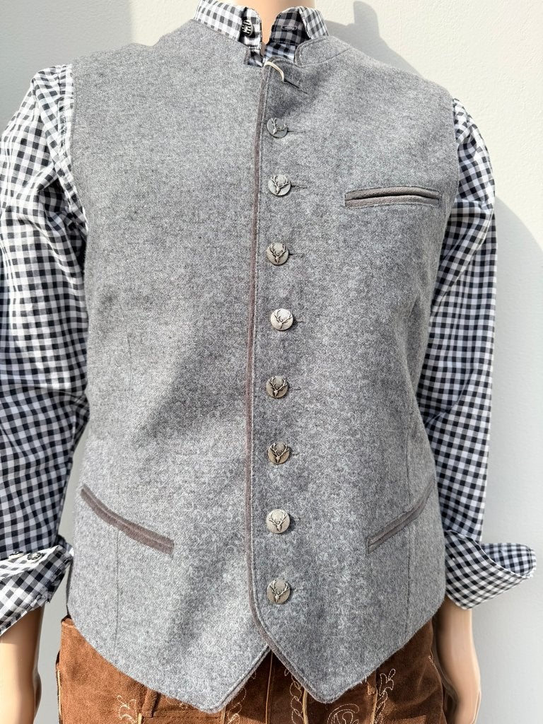 Trachten gilet maat 48 tm 54 grijs nieuw, Trachtenmode.nl, Maat 48/50 (M), Nieuw, Ophalen of Verzenden