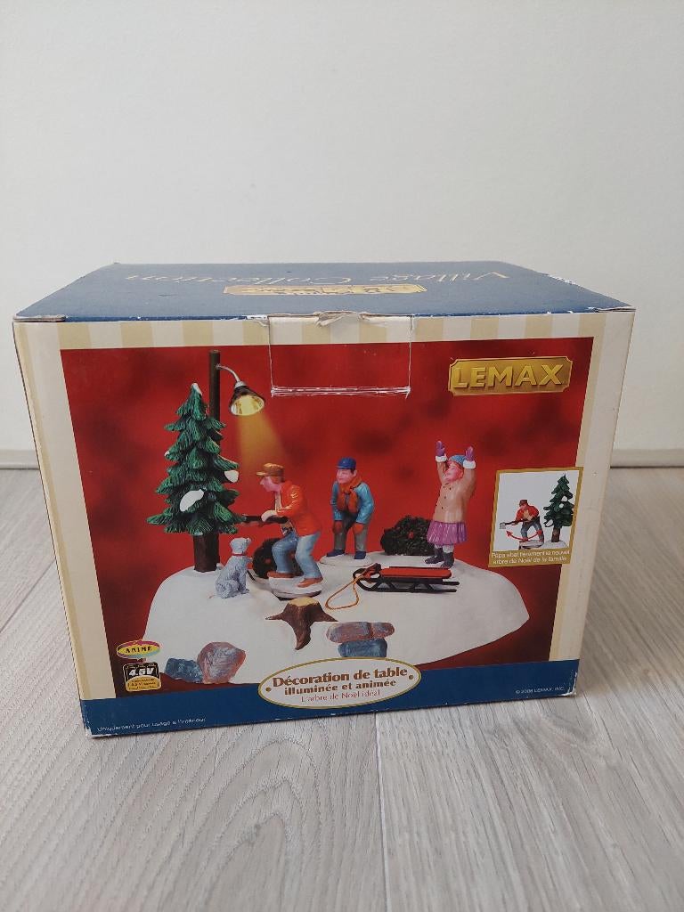 Kerstdorp: Lemax - touwtrekkers, bewegend en licht, Diversen, Kerst, Ophalen, Zo goed als nieuw
