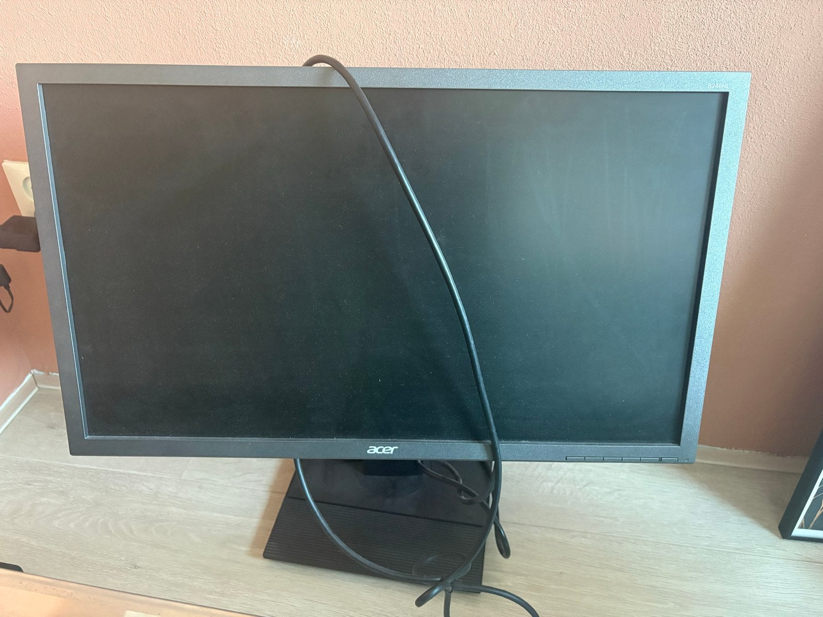Acer B246HL monitor - Full HD, 60Hz, Ophalen, Gebruikt, In hoogte verstelbaar, Full HD