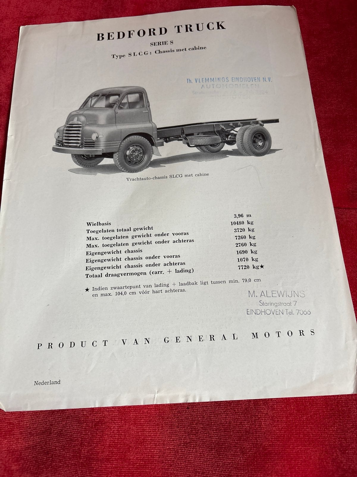Bedford Truck Serie S SLGG Chassis met cabine brochure, Boeken, Auto's | Boeken, Ophalen of Verzenden, Gelezen, Overige merken