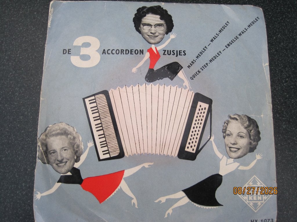De 3 Accordeon Zusjes, Cd's en Dvd's, EP, 7 inch, Ophalen of Verzenden, Zo goed als nieuw