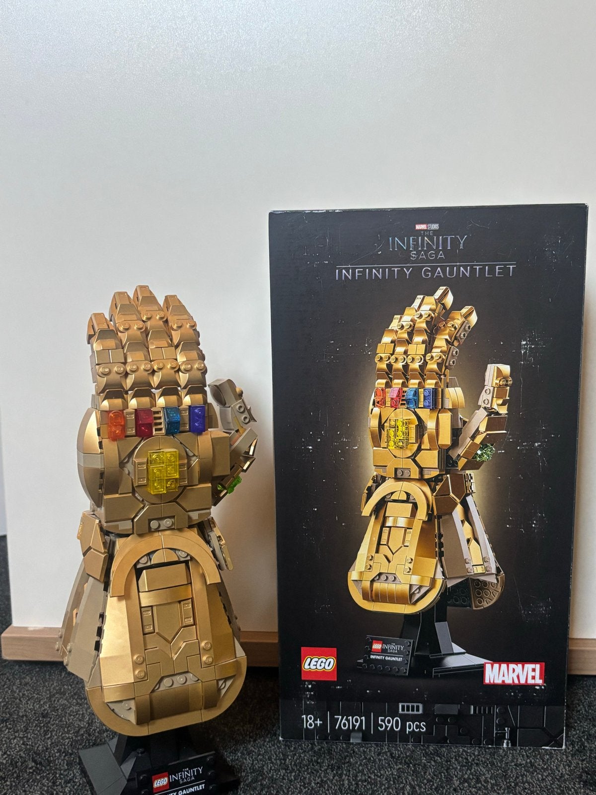 Lego Infinity Gauntlet - Marvel Thanos Handschoen, Marvel, Lego, Ophalen of Verzenden, Zo goed als nieuw