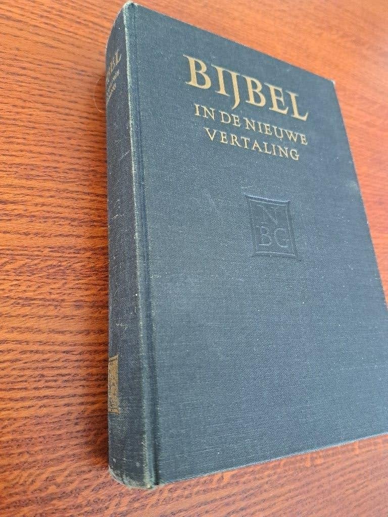 Bijbel NBG 1957 Veenman Wageningen + huwelijksinschrijving, Ophalen of Verzenden, Gelezen, Christendom | Protestants