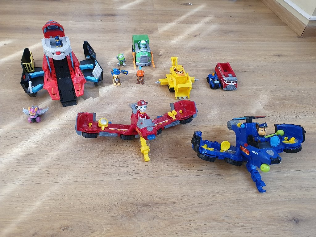 PAW Patrol collectie met voertuigen en figuren, Ophalen, Gebruikt