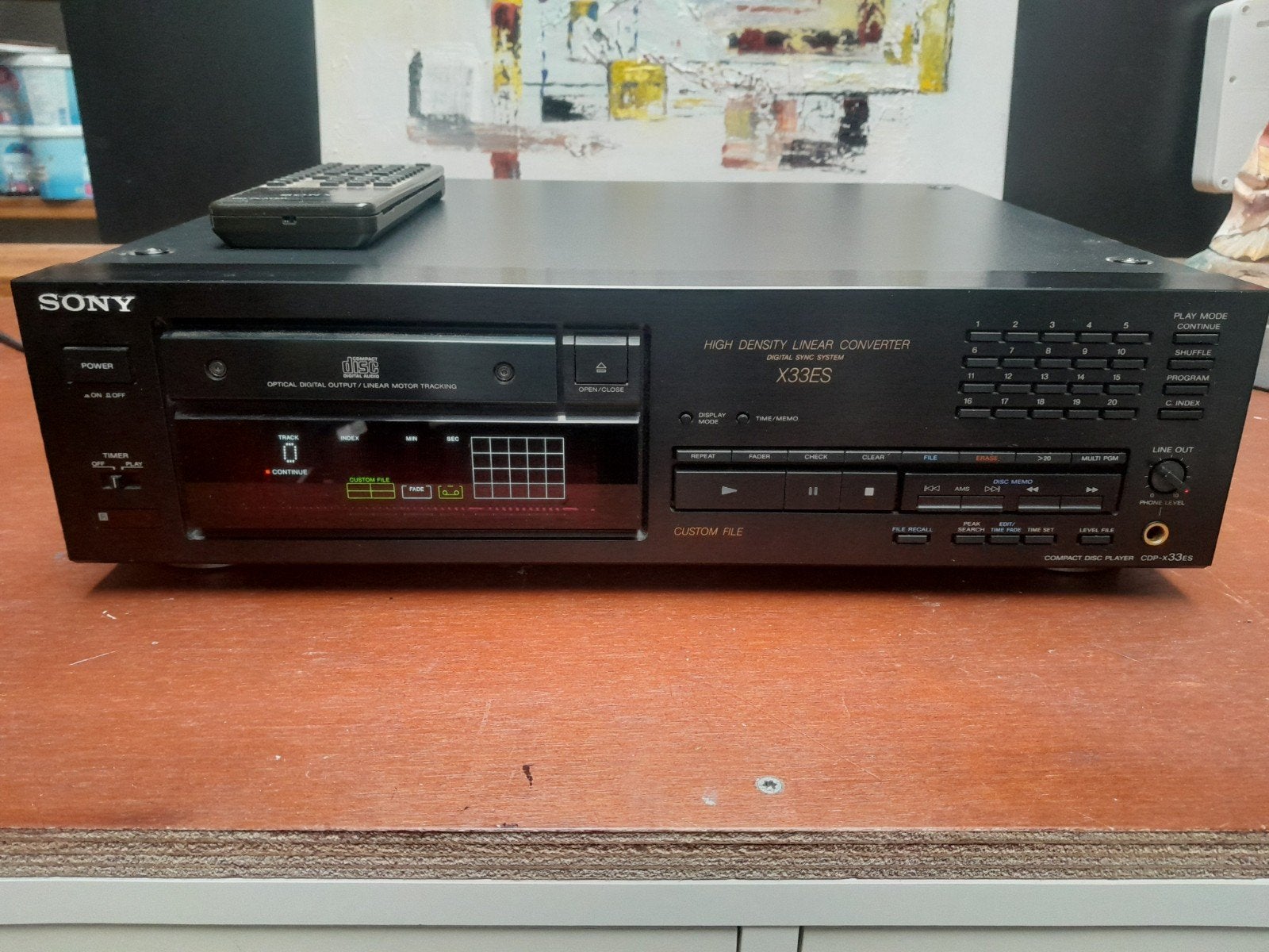 Sony CDP-X33ES cd speler fraaie staat., Ophalen, Zo goed als nieuw, Sony