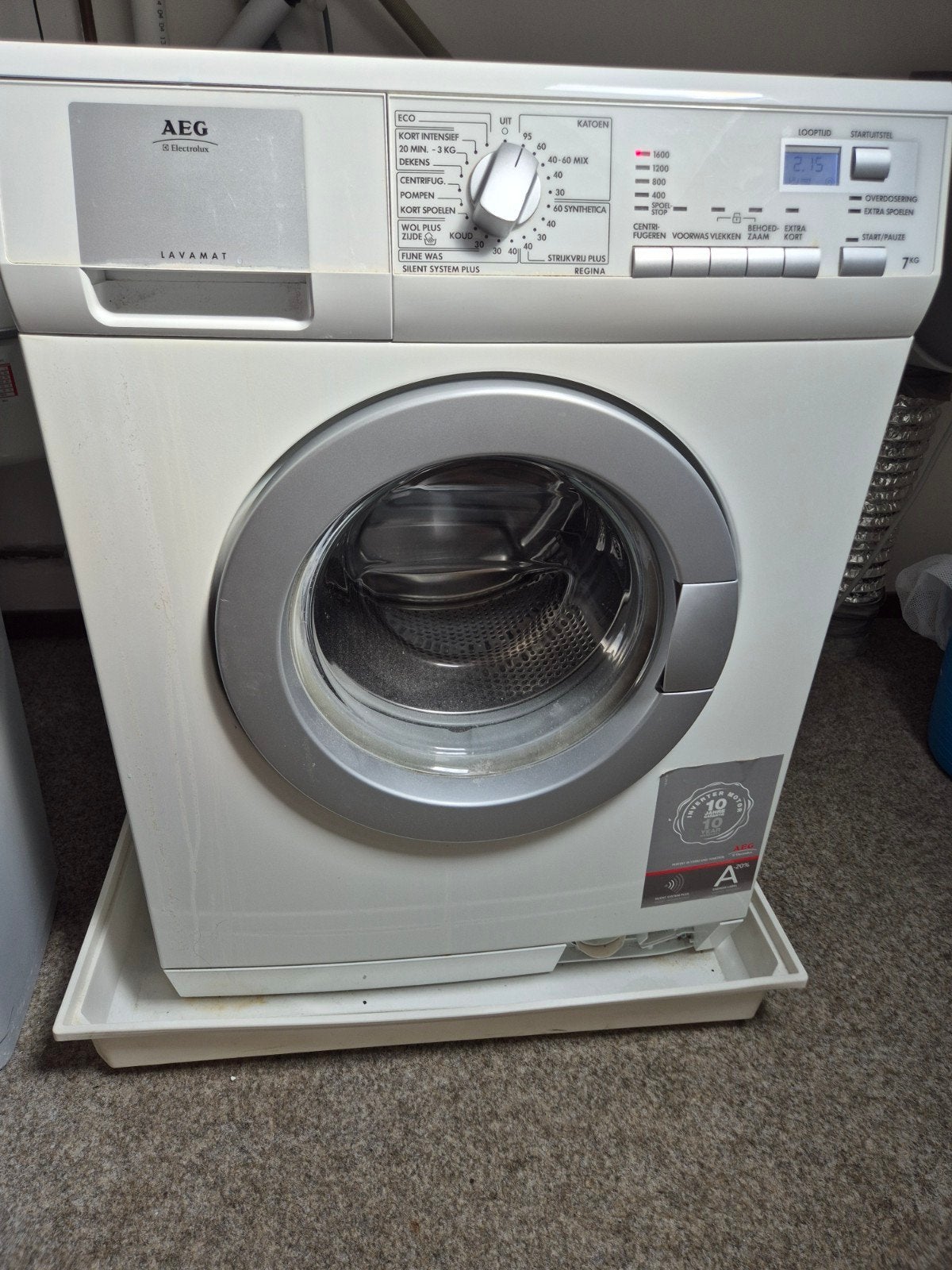 AEG LREGINA Wasmachine 7kg - Energiezuinig en Stil, Witgoed en Apparatuur, Ophalen, 6 tot 8 kg, Gebruikt, 1600 toeren of meer