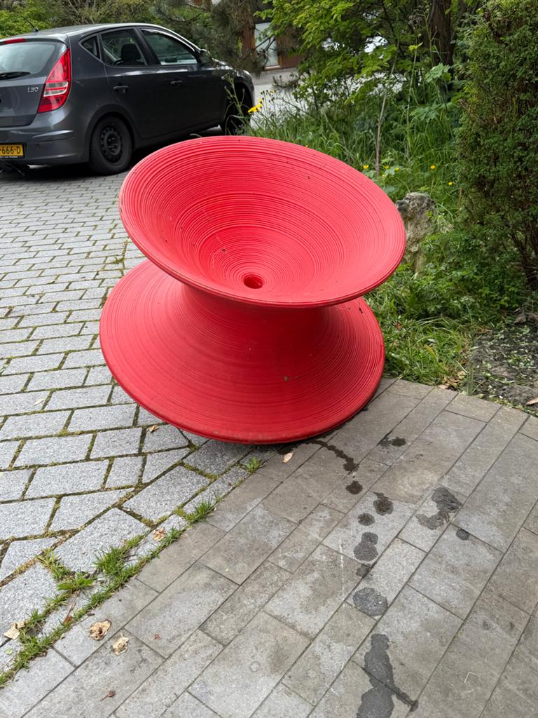 Rode Spun stoel van Magis - Designklassieker, Kunststof, Gebruikt, Ophalen of Verzenden, Eén